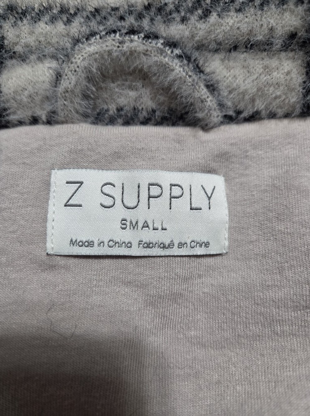 Z Supply Cream Plaid Zip-Front Moto Jacket - Picture 6 of 6